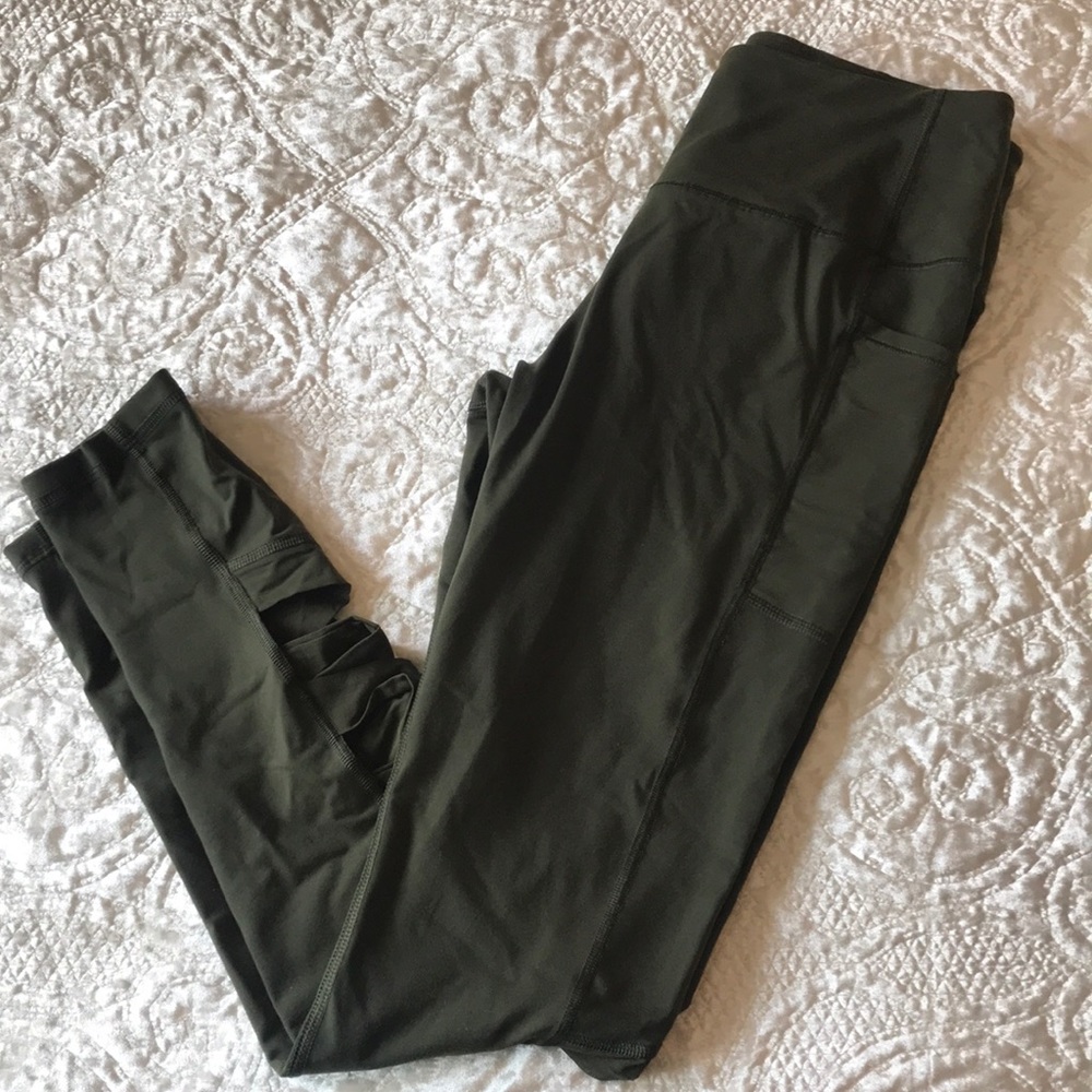 Olive green leggings